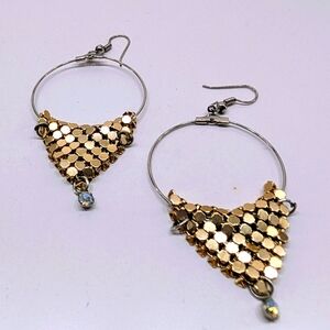 Gold dangle earrings
